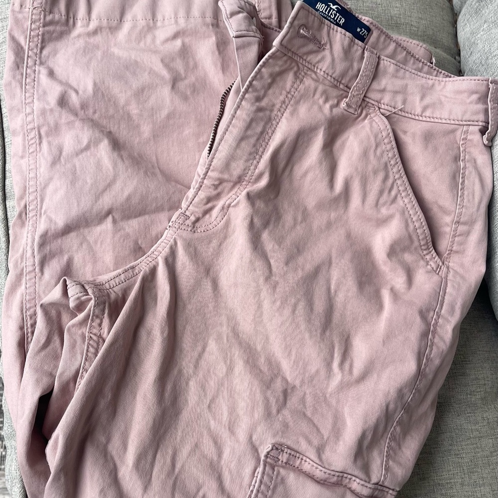 Hollister Pink Cotton Blend Trousers